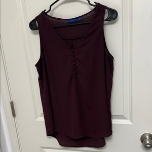 Apt. 9 Deep Burgundy Sleeveless Blouse